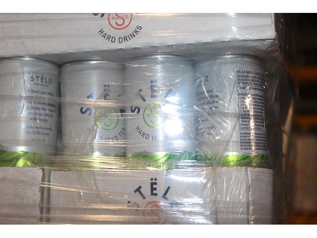 Stelz hard iced tea lemon 3456 blikken met tht 8-2027. bod is inclusief 518,40 euro statiegeldwaarde - afbeelding 3 van  4