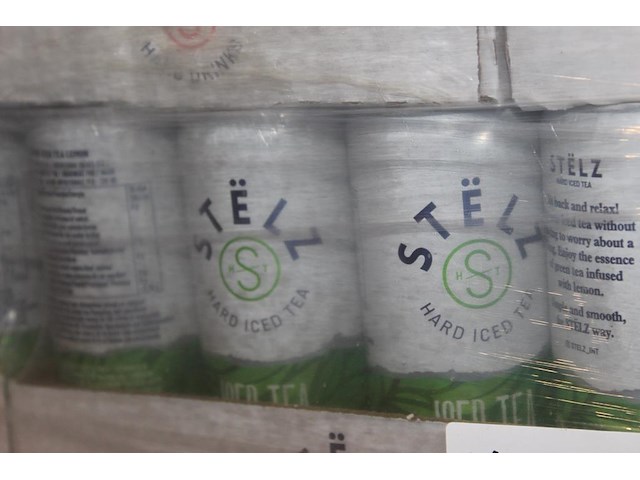 Stelz hard iced tea lemon 3456 blikken met tht 8-2027. bod is inclusief 518,40 euro statiegeldwaarde - afbeelding 4 van  4