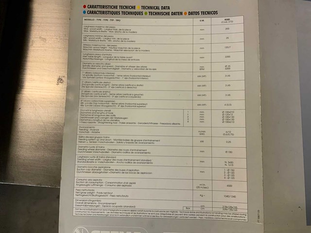 Stema r200 vierzijdige profileer- en schaafmachine - afbeelding 8 van  8