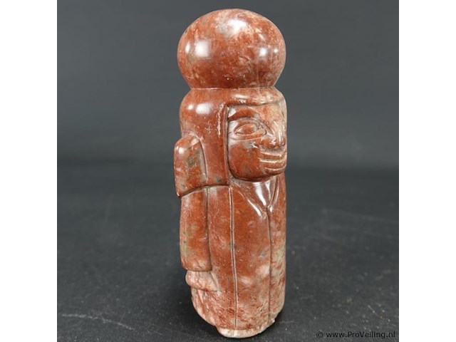 Stenen beeldje, mogelijk gerelateerd aan de sanxingdui-cultuur uit het oude china - afbeelding 4 van  5