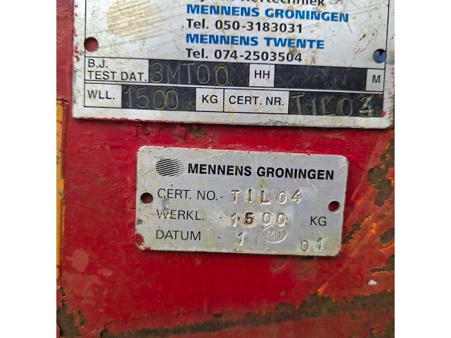 Stenenklem tillemans, max 1500 kilo - afbeelding 9 van  10