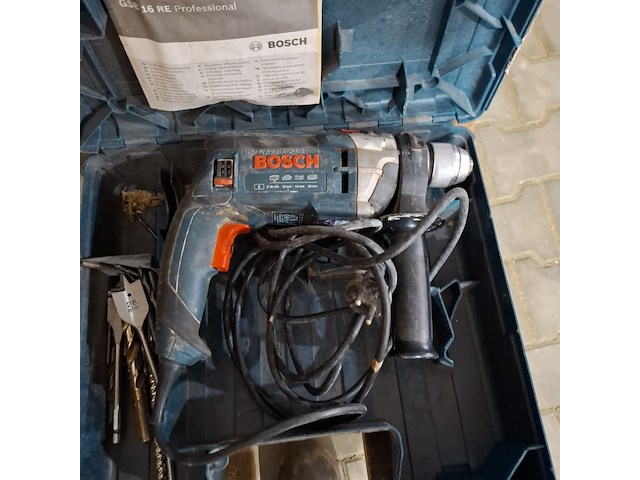 Stenenkruiwagen op luchtband met klopboormachine bosch, gsb 16 re, bouwjaar 2010 - afbeelding 4 van  8
