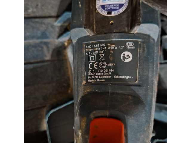 Stenenkruiwagen op luchtband met klopboormachine bosch, gsb 16 re, bouwjaar 2010 - afbeelding 5 van  8