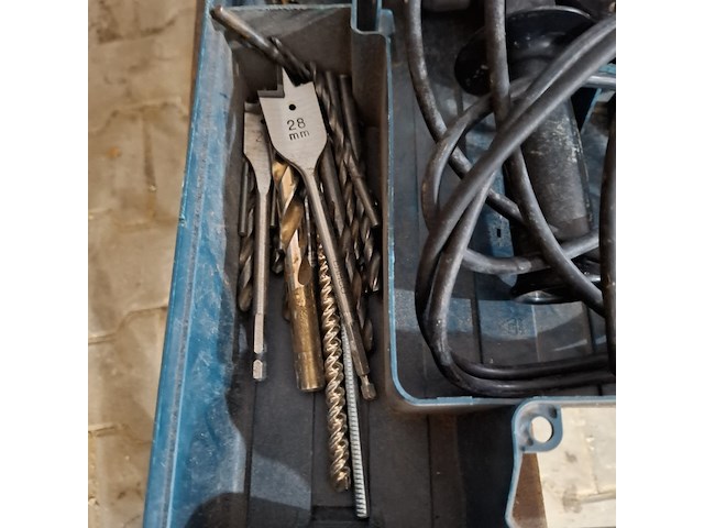 Stenenkruiwagen op luchtband met klopboormachine bosch, gsb 16 re, bouwjaar 2010 - afbeelding 6 van  8