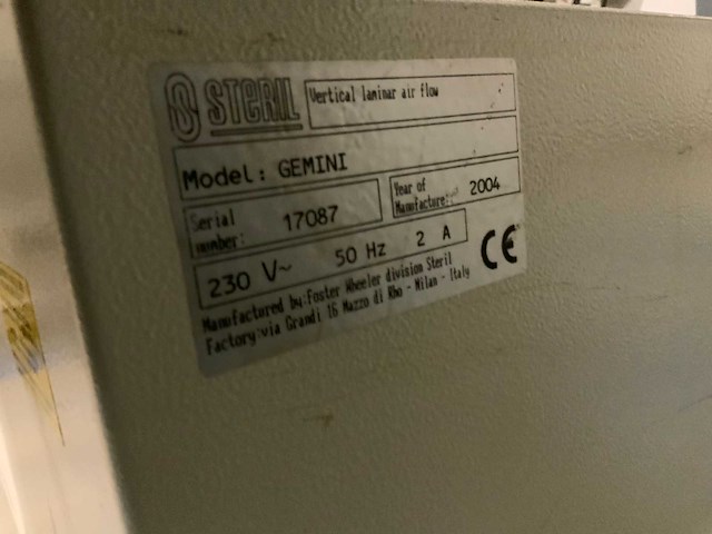 Steril gemini verticale air flow cabinet - afbeelding 3 van  4