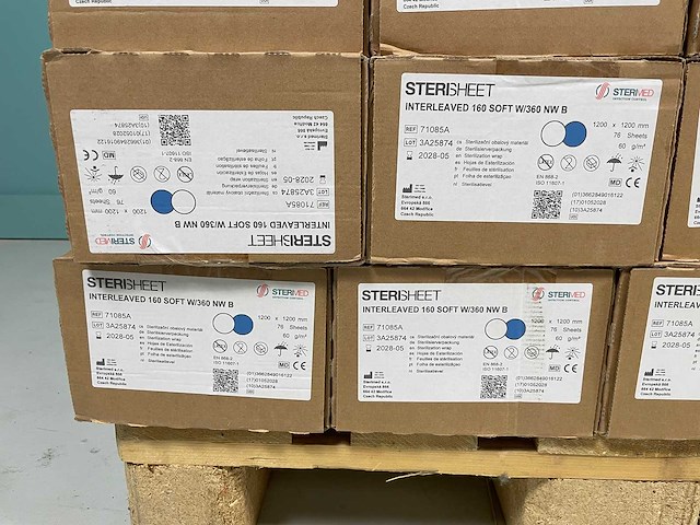 Sterisheet - interleaved 160 soft w/360 nw b & 360 nw blauw - sterilisatiewrap (64x) - afbeelding 3 van  9