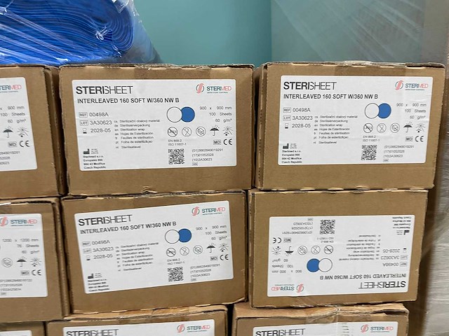 Sterisheet - interleaved 160 soft w/360 nw b & 360 nw blauw - sterilisatiewrap (64x) - afbeelding 4 van  9