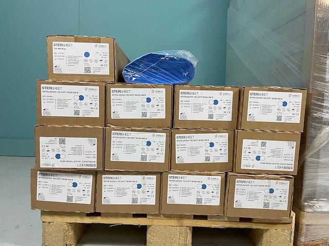 Sterisheet - interleaved 160 soft w/360 nw b & 360 nw blauw - sterilisatiewrap (64x) - afbeelding 6 van  9