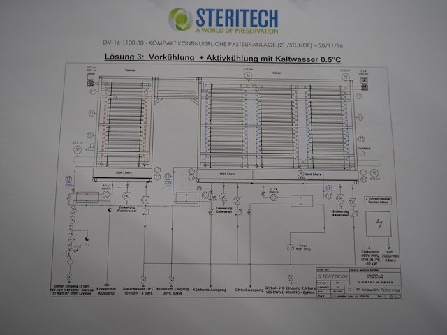Steritech continuous pasteurizer with cooling tower - afbeelding 13 van  33