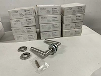 Sterk - oval 1701 - 18 sets rvs deurklinken inclusief wc-badkamersluiting - afbeelding 3 van  8