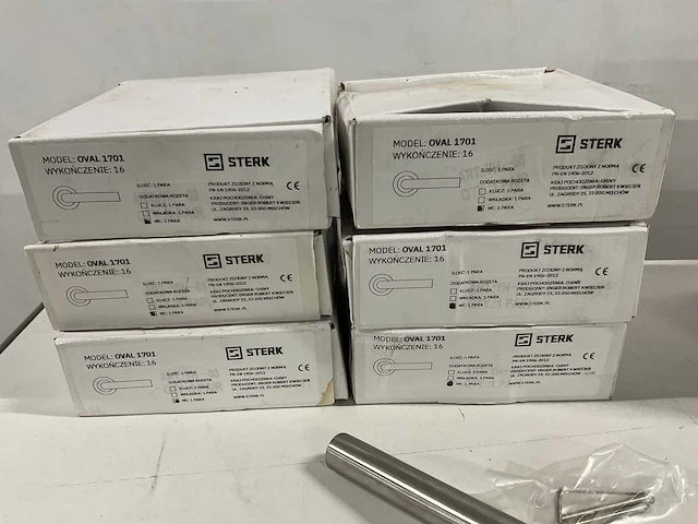 Sterk - oval 1701 - 18 sets rvs deurklinken inclusief wc-badkamersluiting - afbeelding 8 van  8