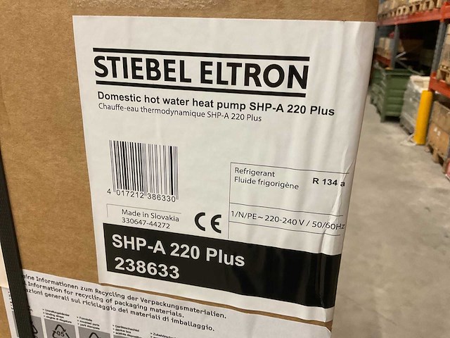 Stiebel eltron - shp-a220 plus - warmtepompboiler - afbeelding 3 van  3