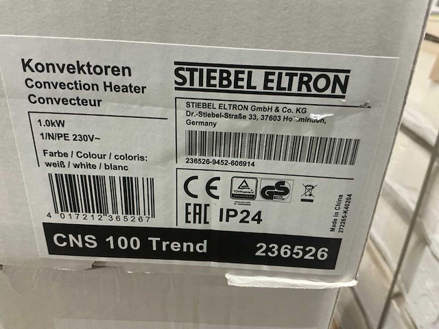Stiebel eltron cns 100 trend 1000 w cns electric heater - afbeelding 4 van  5