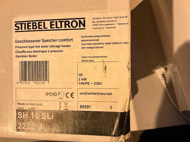 Stiebel eltron comfort gesloten boiler - afbeelding 4 van  4