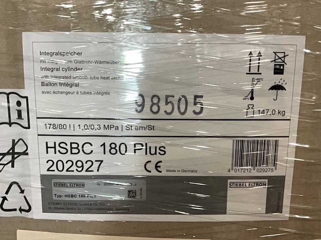 Stiebel eltron hsbc 180 plus 202927 warmtepompboiler met buffervat - afbeelding 4 van  4