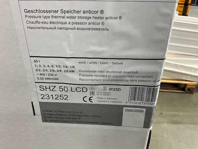 Stiebel eltron shz 50 ltr lcd elektrische boiler (4x) - afbeelding 5 van  5