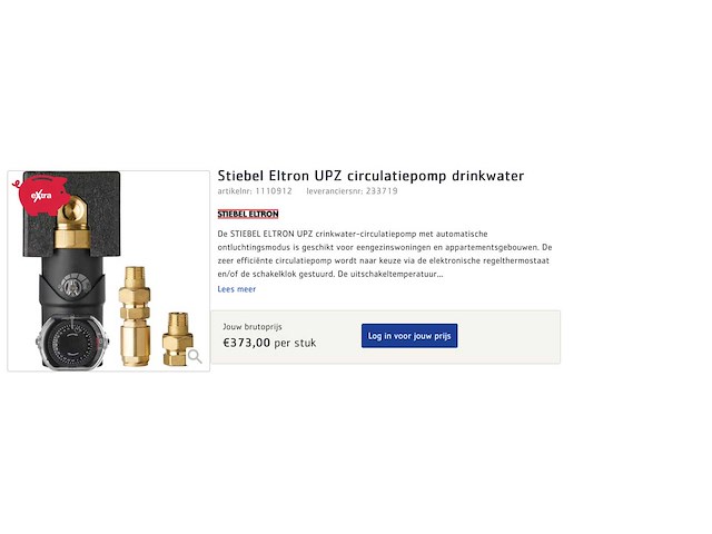 Stiebel eltron upz circulatiepomp drinkwater - afbeelding 4 van  4