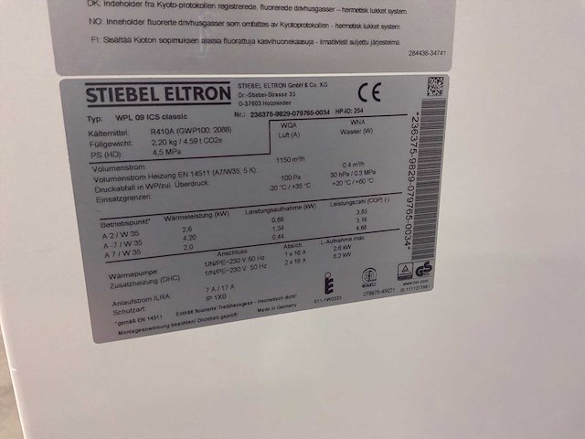 Stiebel eltron wpl 09 ics classic lucht/water-warmtepomp binnendeel - afbeelding 3 van  26
