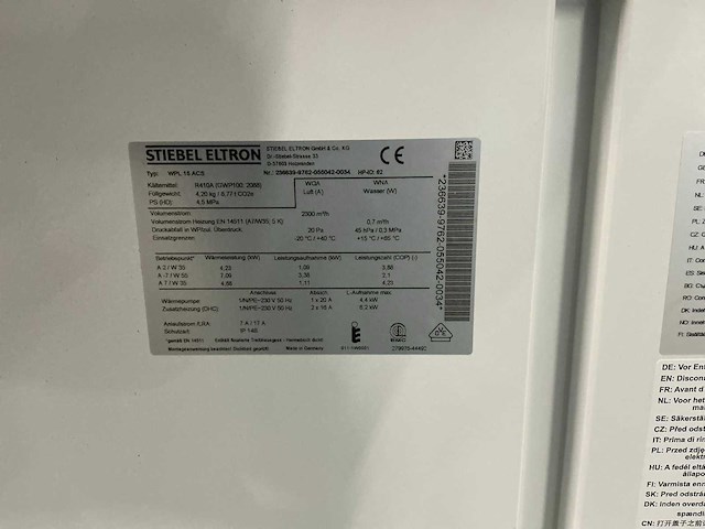 Stiebel eltron wpl 15 acs 236639 warmtepomp - afbeelding 9 van  11