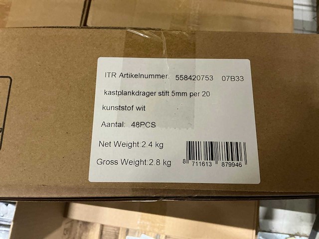 Stift 5mm kastplankdrager (384x) - afbeelding 3 van  3