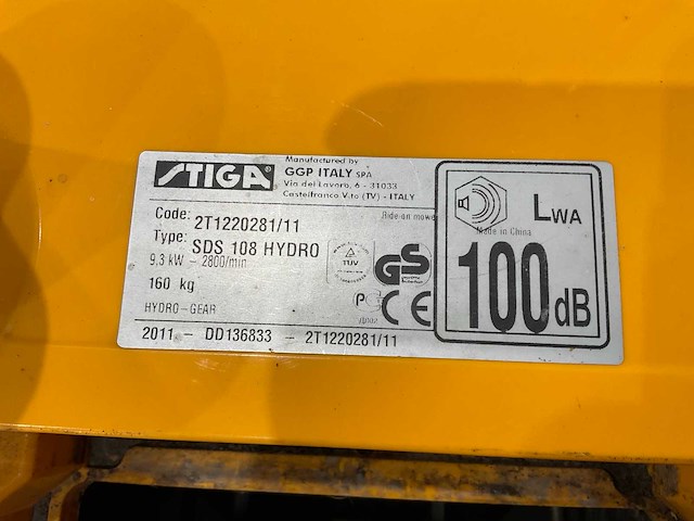 Stiga - sds108 hydro - zitgazonmaaier - afbeelding 5 van  13