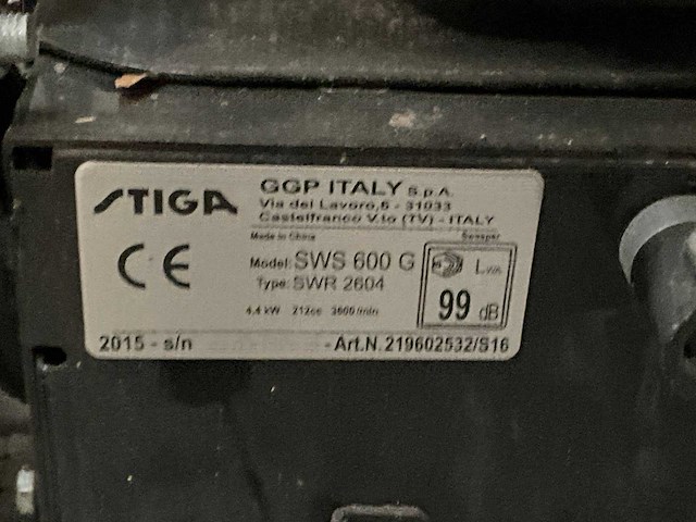 Stiga sws 600 g veegmachine 4,4 kw - afbeelding 3 van  11