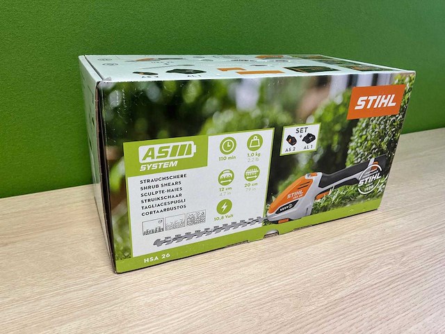 Stihl - hsa26 - accu gras- en buxusschaar met accu en lader - afbeelding 4 van  5
