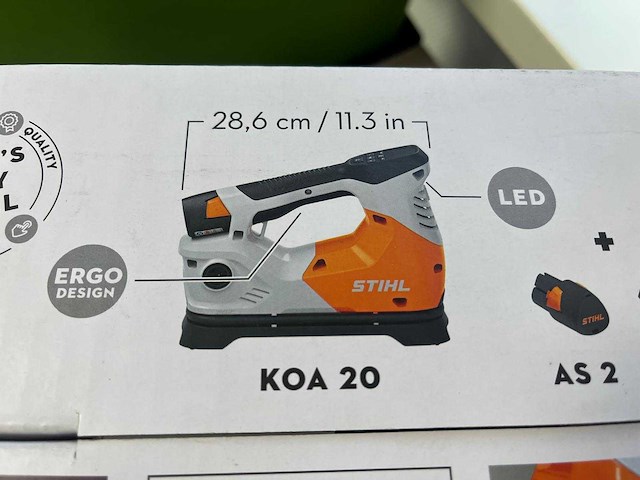 Stihl - koa20 - accu compressor body met accu en lader - afbeelding 9 van  12