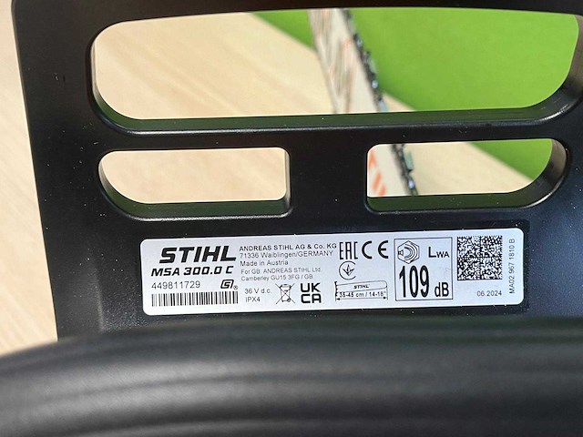 Stihl - msa300c - kettingzaag met ap300s accu en al101 acculader - afbeelding 11 van  21