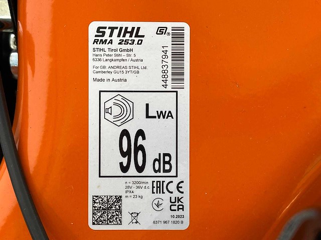 Stihl - rma253 - accu grasmaaier met ap200s accu en al101 lader - afbeelding 4 van  12
