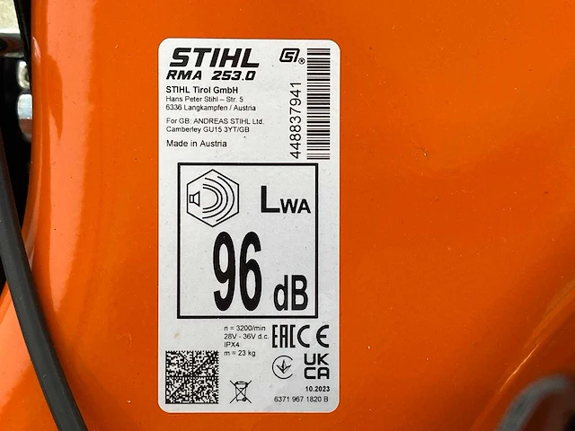 Stihl - rma253 - accu grasmaaier met ap200s accu en al101 lader - afbeelding 4 van  14