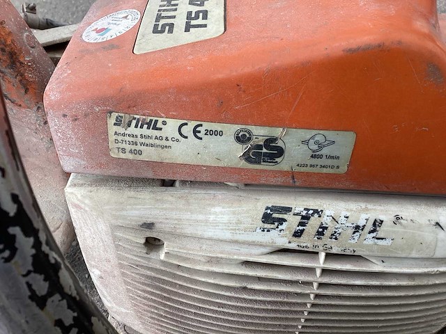 Stihl - ts400 - steenzaagmachine - afbeelding 7 van  9