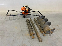 Stihl 4308 grondboor met 3 boren - afbeelding 1 van  10