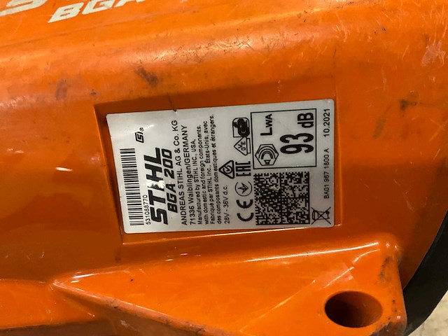 Stihl bga200 bladblazer - afbeelding 5 van  5