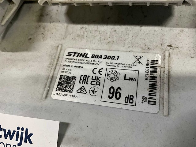 Stihl bga300 rugzak bladblazer - afbeelding 5 van  10