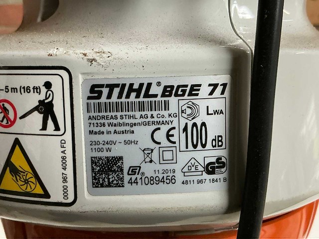 Stihl bge71 bladblazer - afbeelding 5 van  5