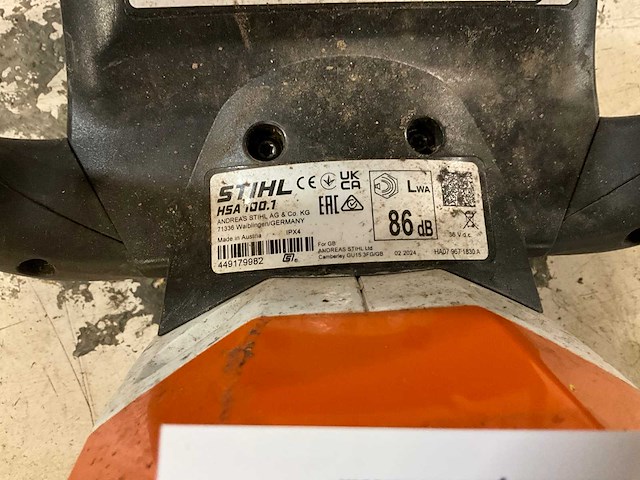 Stihl hsa100 heggenschaar - afbeelding 4 van  5