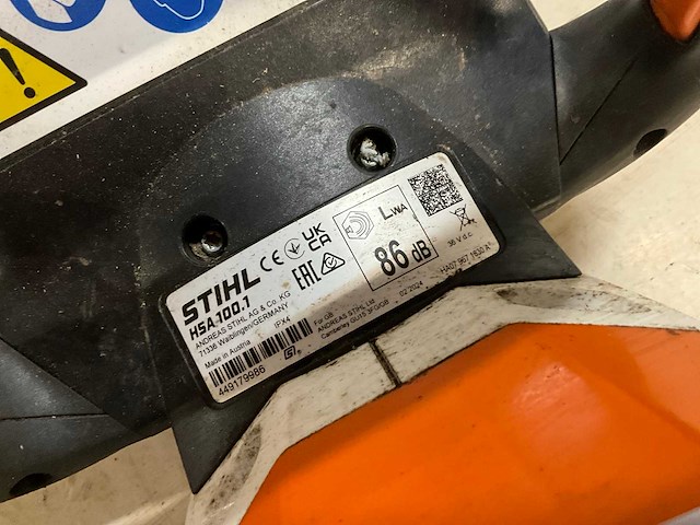 Stihl hsa100 heggenschaar - afbeelding 5 van  6