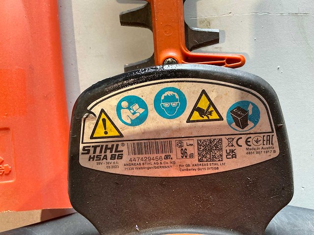 Stihl hsa86 heggenschaar - afbeelding 7 van  7
