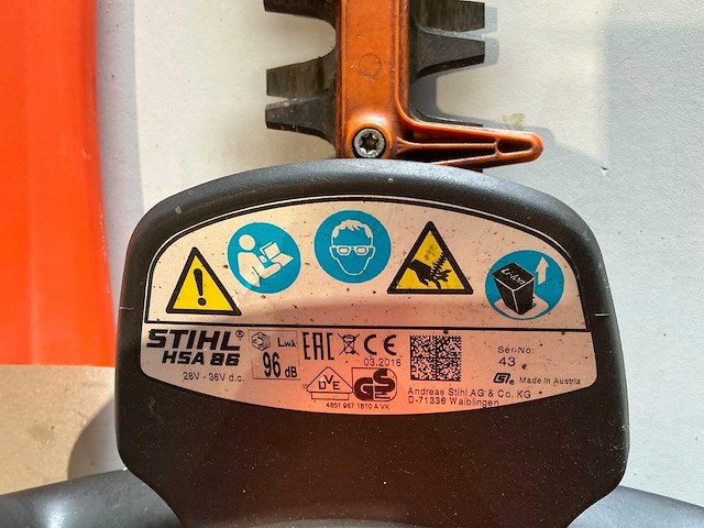 Stihl hsa86 heggenschaar - afbeelding 6 van  6