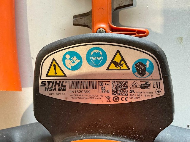 Stihl hsa86 heggenschaar - afbeelding 6 van  6