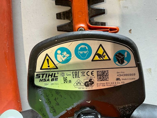 Stihl hsa86 heggenschaar - afbeelding 6 van  6
