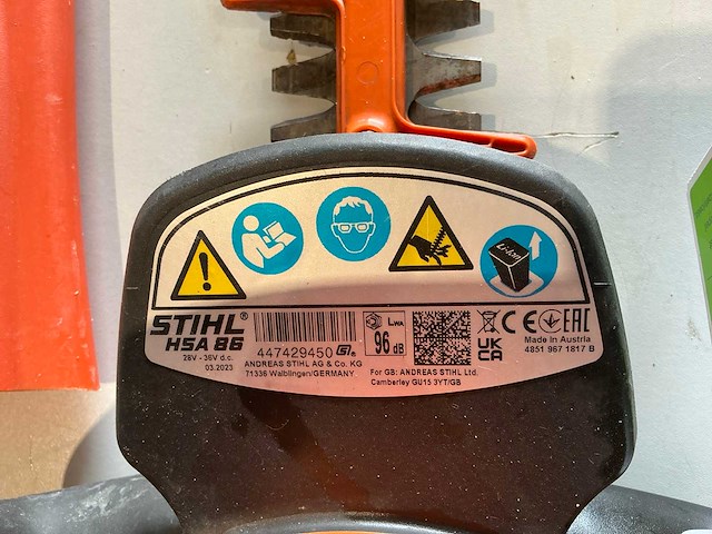 Stihl hsa86 heggenschaar - afbeelding 5 van  5