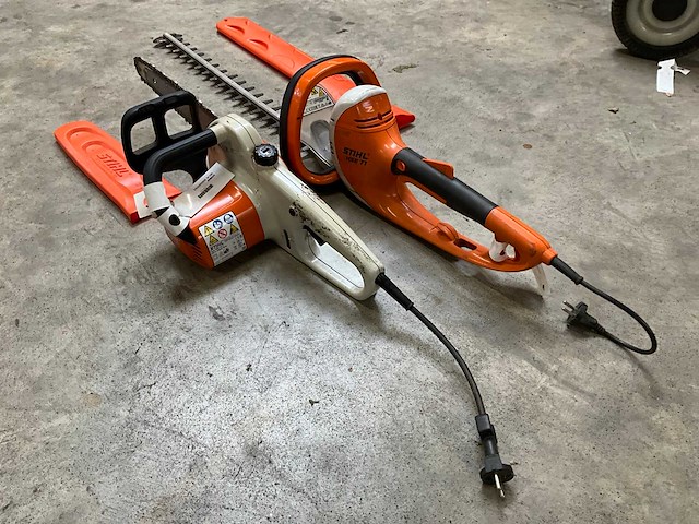 Stihl hse 71 en mse 141 heggenschaar en kettingzaag (2x) - afbeelding 3 van  9