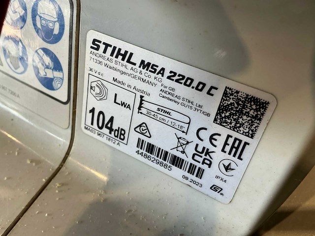 Stihl msa 220.0c kettingzaag - afbeelding 4 van  4