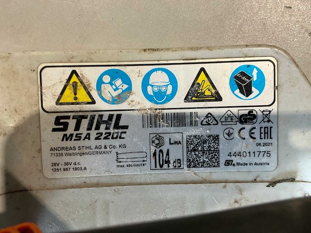 Stihl msa220c kettingzaag - afbeelding 1 van  1