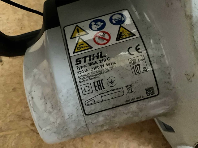 Stihl mse 210 elektrische kettingzaag - afbeelding 8 van  8