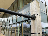 Stijgerbuizen frame met houten palen voor schaduwdoek - afbeelding 4 van  5