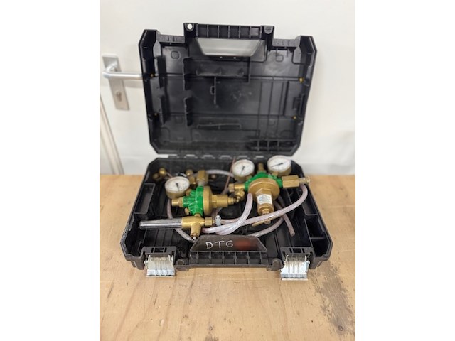 Stikstof reduceerventiel en drukregelaar, gloor, in koffer - afbeelding 1 van  3