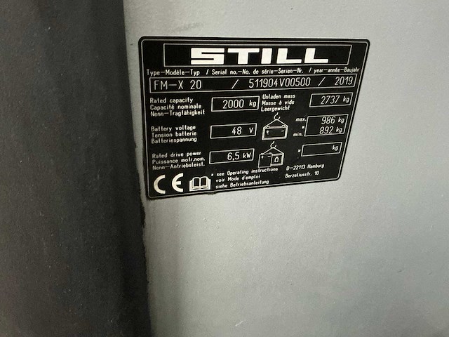 Stil - 2019 - fm-x20 - 5.73m triplex, side-shift, vorkversteller - reach truck - afbeelding 7 van  18
